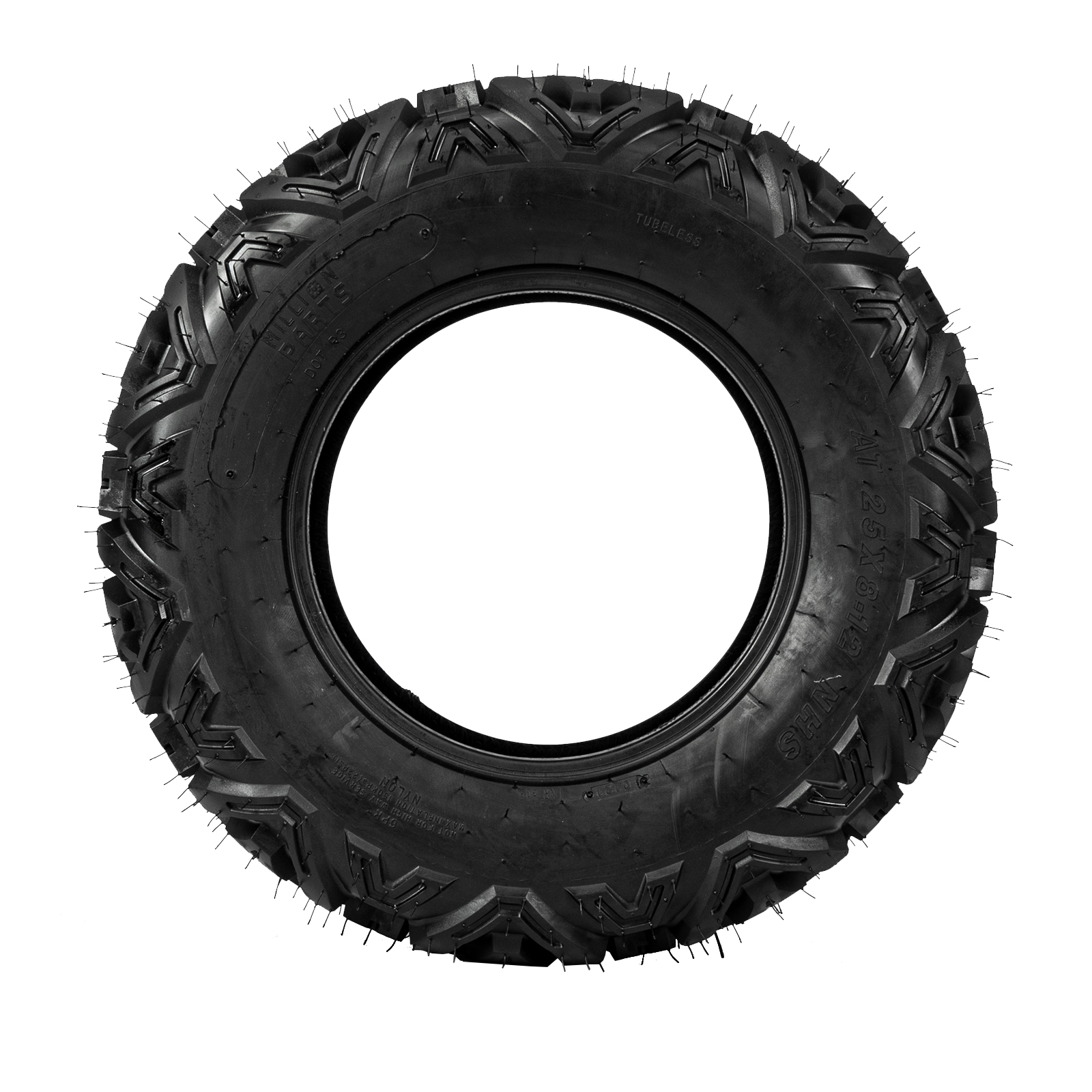 Pneus 25x8-12 6PR Pour UTV/ATV - Tout Terrain, Sans Chambre, Traction Renforcée