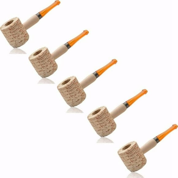Disposable Natural Corn Cob Practice Pipe 5PCS