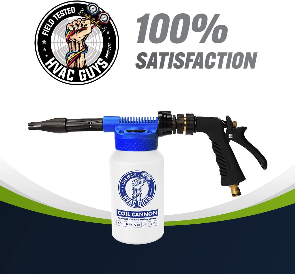 HVAC Guys Coil Cannon Cleaner Mixing Sprayer for Air Conditioning and Refrigeration Coil Cleaner - 2QT Size