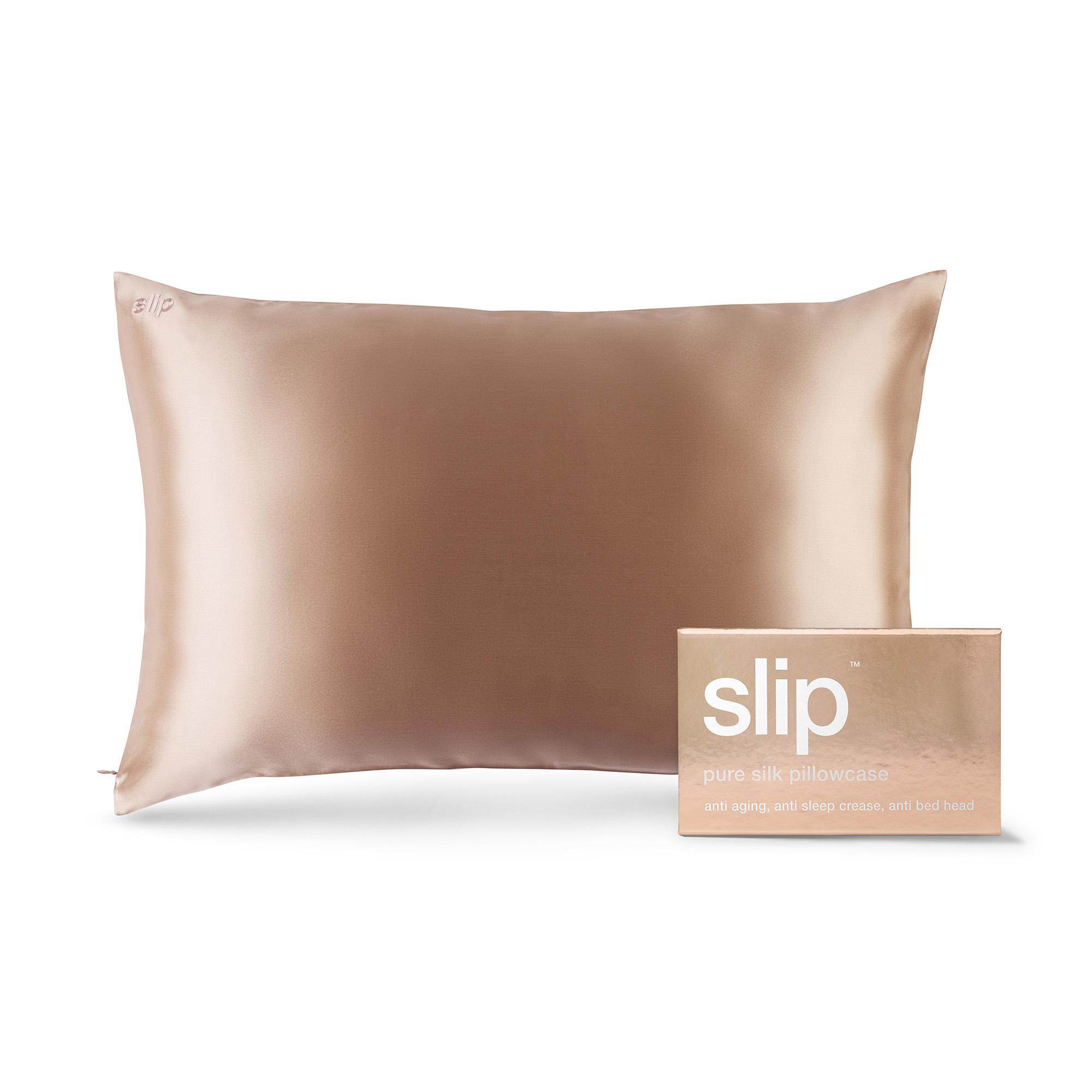 Slip Pure Silk Pillowcase Bedding, Rose Gold, Queen