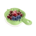 thumbnail image 4 of SugarBloom Two-Layer Fruit and Berry Strainer Basket with Handle, Removable Draining Basket for Kitchen, Handheld Colander for Blueberries, Veggies, and Small Fruits,Green, 4 of 7