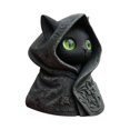 thumbnail image 2 of AKEGAMN Clearance! Mysterious Hooded Cat Figurine Gothic Style Statue For Home Decoration Mysterious Hooded Cat Figurine Gothic Style Statue For Home DecorationFeatures:Features a draped in, 2 of 8