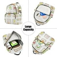 thumbnail image 5 of FORMRS Mini Backpack Purse for Women Travel Daypack Casual Shoulder Bag, Toasts Pattern, 5 of 7