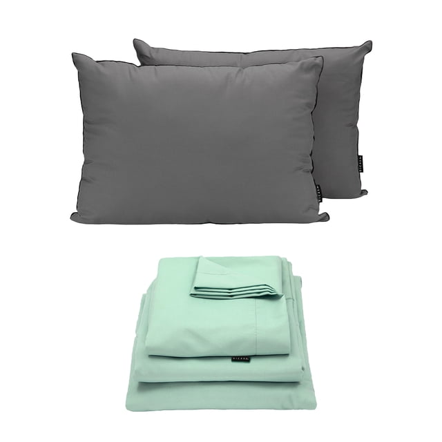 Sabanas Queen Size Softy Menta + Almohada 2-Pack