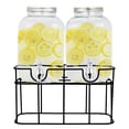 thumbnail image 2 of Dispensadores Bebidas, Vitrolero de Vidrio Grueso, Tipo Mason Jar para Bebidas Frías; Aguas Frescas, Capacidad de cada Vitrolero 5 Litros, 2 of 8