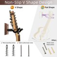 thumbnail image 4 of Soporte De Pared Para Guitarra, Ganchos Para Colgar Guitarras, Soportes Para Guitarras Acústicas Y Eléctricas, Bajo, Banjo, Mandolina, Base De Madera De Nogal Negro De Veintico., 4 of 5