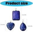 thumbnail image 3 of Natural Lapis Lazuli Gold Speckled Pendant for Earrings Necklace Handcrafted Jewelry Accessories For Women And Men, 3 of 8