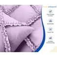 thumbnail image 3 of HNB Store 3pc Duvet Cover Set | 1000 TC Egyptian Cotton | Twin/Twin XL Size Duvet Cover with 2 Pillowcases | Lilac | Diamond Ruffle, 3 of 7
