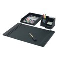 thumbnail image 1 of d1005-black-leather-4-piece-desktop-organizer-desk-set, 1 of 4