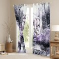 thumbnail image 3 of Manfei Vintage Wildlife Kitchen Curtains,Rustic Wolves Black Out Curtains Pack of 2 (42x63 Each),Gray, 3 of 7