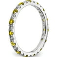 thumbnail image 4 of 14K White Gold Lab Grown Dia Si1/Si2 G H I & Cr Yellow Sapp Eternity B (Size 8) Made In India et0049-cys-050-8wlg, 4 of 5