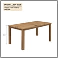 thumbnail image 2 of Williamspace 70.86" Outdoor Patio Dining Table for 4-6, 1pc Rectangle All Weather Table Outdoor Furniture for Backyards, Porches, Gardens or Poolside, Outdoor Indoor, HIPS Material, Teak, 2 of 6