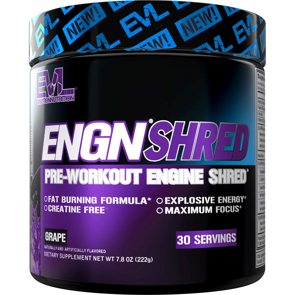 Thermogenic Fat Burner Pre Workout Powder EVL ENGN Shred Creatine