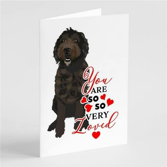 Doodle Chocolate #1 so Loved Greeting Cards and Envelopes Pack of 8 7 in x 5 in