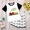 thumbnail image 2 of NIEWTR Toddler Summer Pjs Outfit For 6-7 Years Outfit Toddler Boy Summer Short Sleeves T-Shirt Tank Tops Elastic Shorts Set 2Pcs 2PCS Set Dailywear Set, 2 of 6