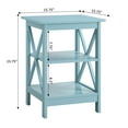 thumbnail image 6 of Convenience Concepts Oxford End Table with Shelves, Sea Foam Blue, 6 of 8