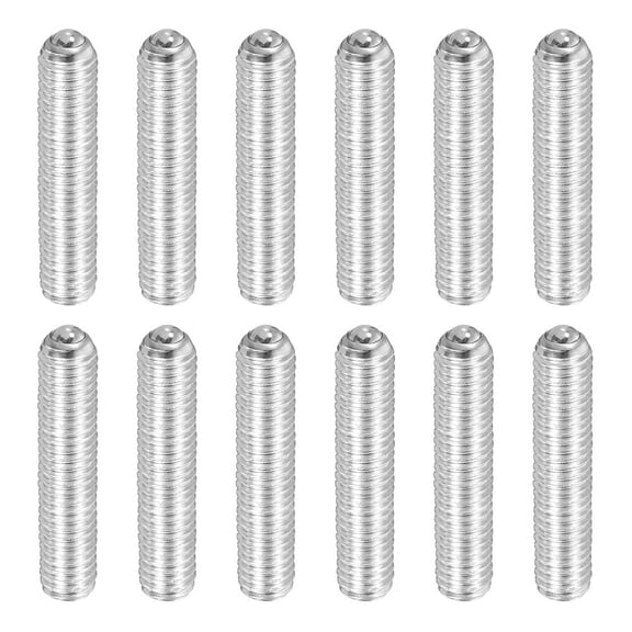 Ball Point Set Screws,M5x25mm 304 Stainless Steel Hex Socket Grub Screw,12Pcs