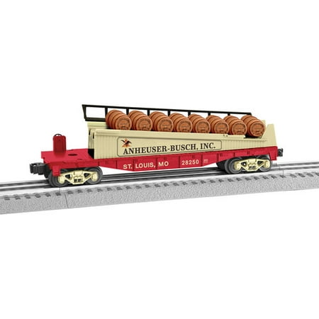 Lionel O Scale Anheuser-Busch Barrel Ramp Car Electric Powered Model Train Rolling Stock