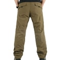 thumbnail image 4 of ohmzyzo Men's Full Elastic Waist Pants Lightweight Straight Leg Workwear Casual Solid Color Tactical Pants with Pocket Yellow Yellow, 4 of 9