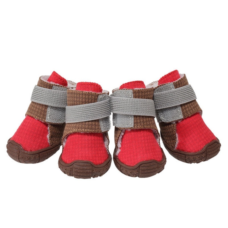 4 Pcs/sets Winter Pet Dog Shoes For Small Dogs Warm Puppy