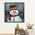 thumbnail image 2 of Pintura de diamante 5D DIY taladro redondo completo Kit de muñeco de nieve decoración del hogar arte artesanal JShteea El nuevo, 2 of 9