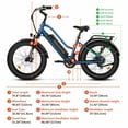 thumbnail image 3 of Addmotor Electric Bicycle, 750W Cruiser City Electric Bike, E-ride Pedal Assist Ebike for Adults, 24 In. Wheels, 28MPH, M-430 Dark Green, 3 of 11
