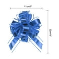 thumbnail image 2 of 12pcs 9" Extra Large Pull Bow Metallic Gift Wrapping Bows Ribbon Organza Blue for Wedding Baskets Presents, 2 of 6