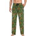thumbnail image 3 of GZHJMY Men's Leopard Bananas and Pineapples Sleep Pajama Pant, Soft and Comfortable Lounge Sleep Bottoms with Pockets, Men's Sleepwear with Custom Print, Medium, 3 of 7
