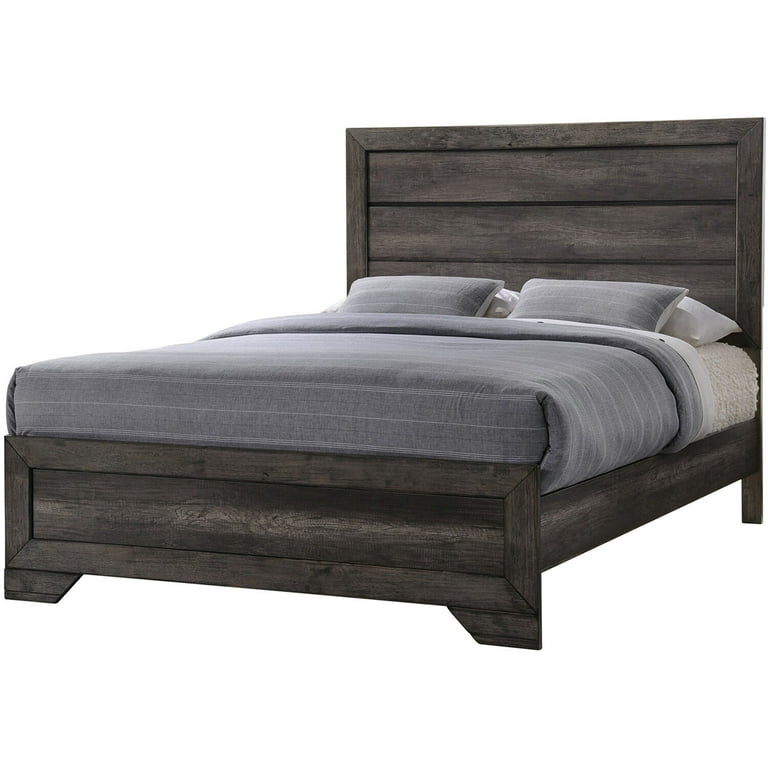 Hanover Bramble Hill 5-Piece Bedroom Furniture Set with Queen-Size Bed  Frame in Weathered Gray Finish 