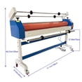 thumbnail image 2 of 63 Inch Electric Manual Cold Laminating Machine Vinyl Photo Film Cold Press Laminator, 2 of 9