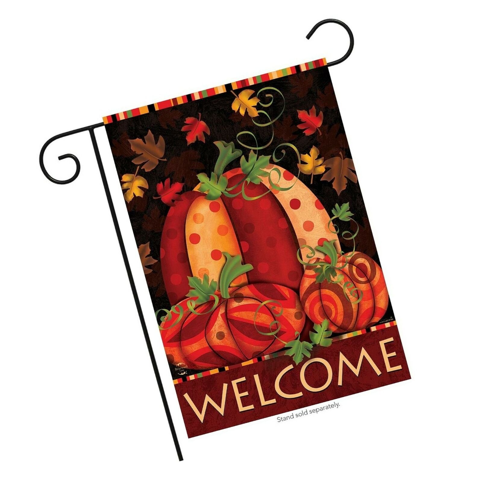Briarwood Lane Fall Festival Pumpkin Garden Flag Primitive Autumn