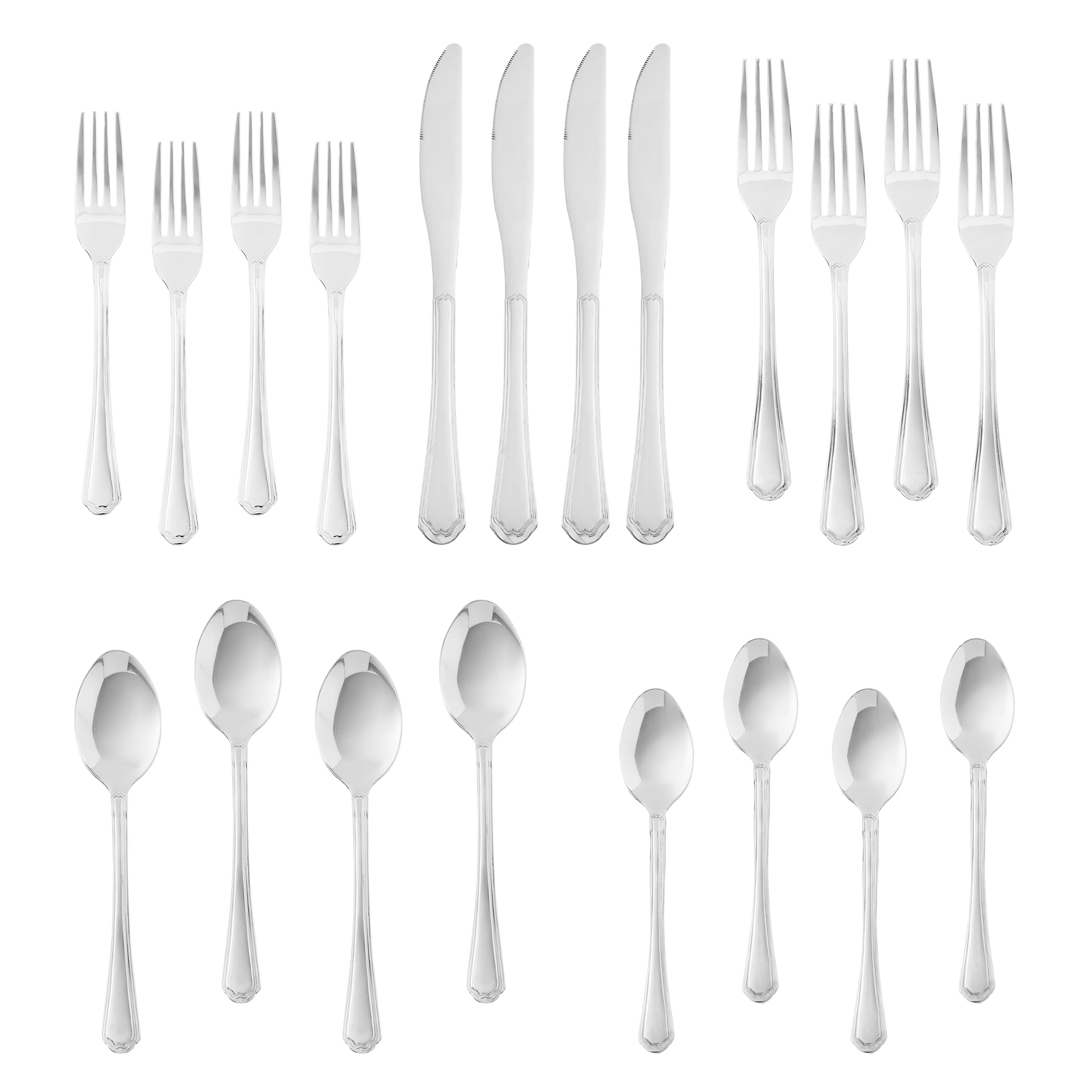 Mainstays Connor 20-Piece Stainless Steel Flatware Set (Service for 4)