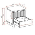 thumbnail image 3 of Manhattan Comfort Granville Solid Wood Nightstand 2.0 in Midnight Blue- Set of 2, 3 of 12