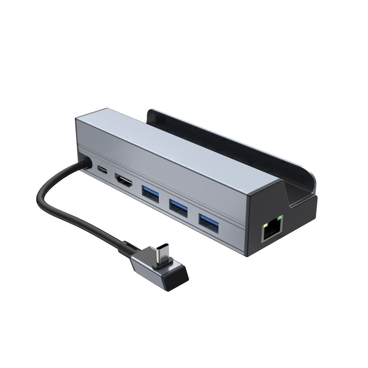 Tancola Dock Sation- 6 in 1 6-Ports 3.0 Hub Set Compatiable for Steam Deck, ROG Ally, MacBook and iPad Pro
