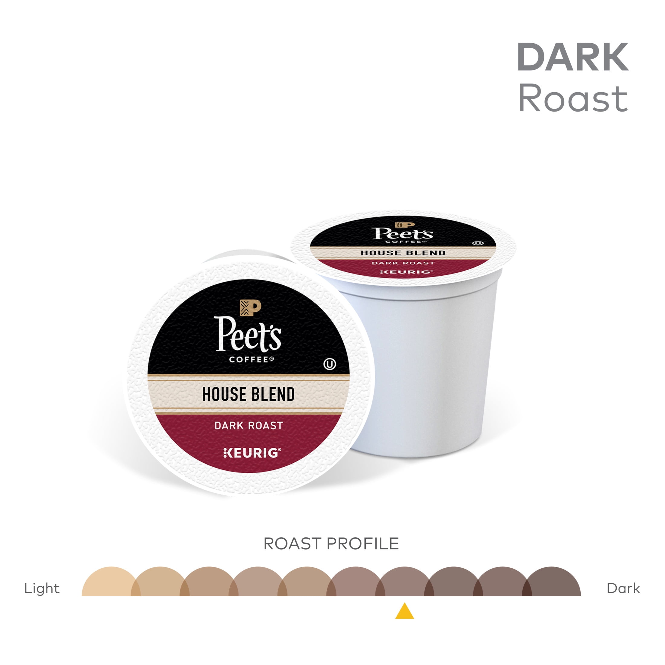 Peet's Coffee, House Blend Dark Roast K-Cup Coffee Pods, 22 Count