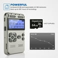 thumbnail image 3 of 8GB Digital Voice Recorder Voice Activated Recorder Audio Recorder Mini Portable Tape Dictaphone with Playback  USB  MP3, 3 of 11