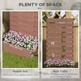 thumbnail image 4 of Outsunny Raised Garden Bed with Trellis, Standing Planter Box, Light Brown, 4 of 10