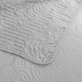 thumbnail image 6 of Smuge Ultrasonic Quilt Set, Reversible Lightweight Soft Microfiber Bedspread Coverlet, Solid Light Gray, 3 Piece Set (1 Bedspread, 2 Pillow Shams), Twin Size, 6 of 8