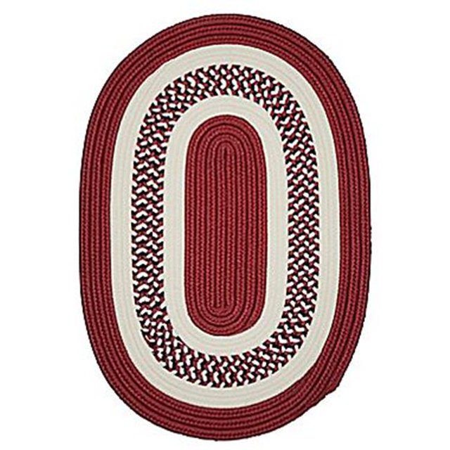 Colonial Mills Rug FB70R084X108 7 x 9 ft. Flowers Bay Braided Rug Patriot Red