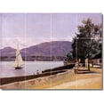 thumbnail image 1 of Ceramic Tile Mural-Jean Corot Waterfront Painting 273. 24" w x 18" h using (12) 6 x 6 ceramic tiles, 1 of 3