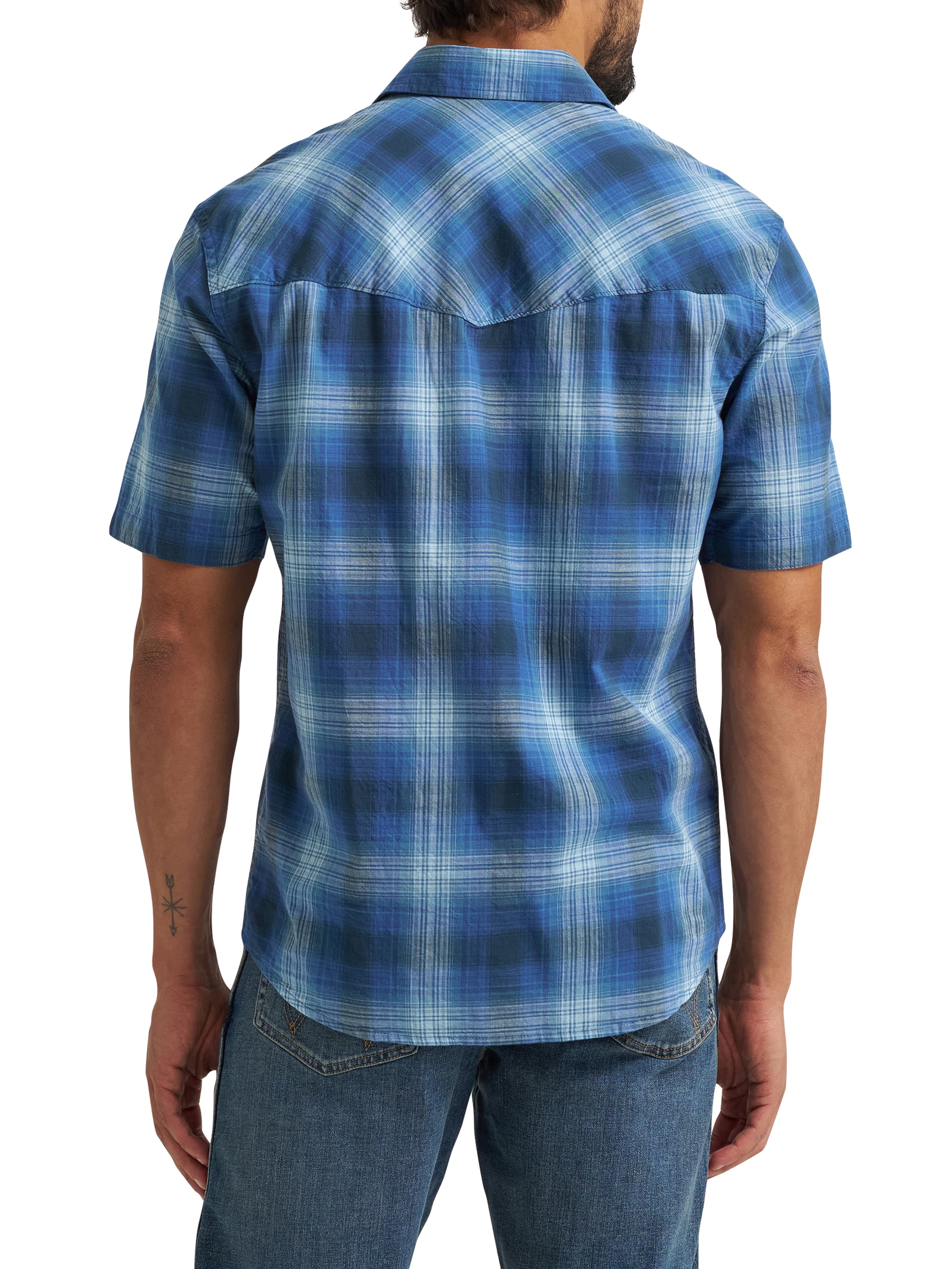 Wrangler® Men's Premium Short Sleeve Plaid Shirt, Sizes S-2XL