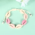 thumbnail image 2 of Pulsera tejida de mar hawaiano para niñas, cadena de mano a la moda, decoración, pulsera de concha colorida, joyería (estilo E), 2 uds., 2 of 4
