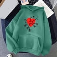 thumbnail image 2 of HAPIMO Savings Sweatshirt for Women Pocket Drawstring Pullover Tops Gothic Dark Print Long Sleeve Womens Hoodie Sweatshirt Teen Girls Clothes Green S, 2 of 4
