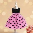 thumbnail image 2 of Afdoent Girls Dresses Children Off The Shoulder Party Gown Dress With Rose Embroidery Skirt 100, 2 of 9