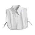 thumbnail image 2 of Cuello desmontable, blusas de moda para mujer, uniforme formal, blusa Blanco con botón, 2 of 9
