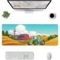 thumbnail image 2 of Large Mouse Pad XXL, Green Tractor Cartoon Farm Gaming Mouse Pad, Big Desk Mat with Stitched Edges Mousepad for Gaming Keyboard Computer Laptop Office, 31.5'''' X 12'''', 2 of 6