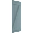 thumbnail image 2 of Ekena Millwork 21 1/2"W x 47"H True Fit PVC Four Board Joined Board-n-Batten Shutters w/Z-Bar, Peaceful Blue (Per Pair - Hardware Not Included), 2 of 8