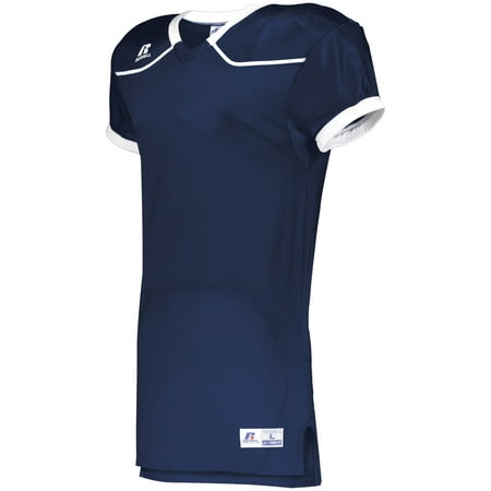 RUSSELL COLOR BLOCK GAME JERSEY (HOME), L, NAVY/WHITE