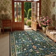 thumbnail image 2 of Moynesa Vintage Bird 5'x7' Area Rugs for Living Room, Green Botanical Floral Washable Rugs for Bedroom, Non-Slip Soft Dining Room Rug Stain Resistant Accent Carpet for Under Table Apartment, 2 of 8