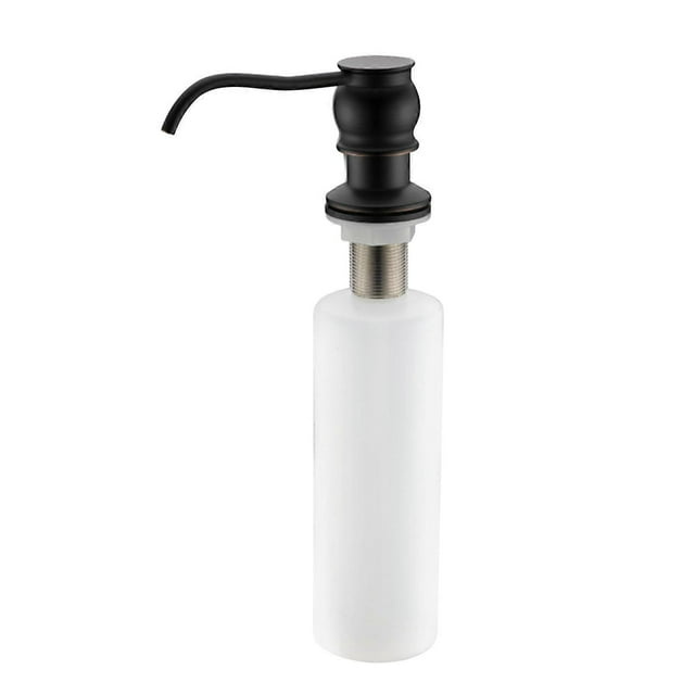 Kitchen Sink Soap Dispenser 350mL Large Capacity Dish Lotion Shampoo Dispenser Bottle Copper Built in Soap Dispenser for Kitchen Sink